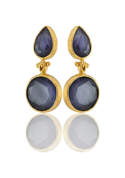 Kadir Jewellery 22 Ayar Altın Kaplama Vintage Küpe -el İşçiliği Ve Hipoalerjenik Küpe Mor 97710236