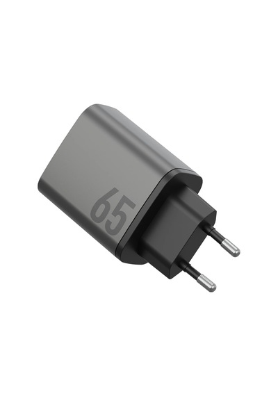 Ampcharge Gan65 2 Adet 65w Type-c Ve 30w Usb 3.0 Çıkışlı Hızlı Şarj Aleti - Koyu Gri