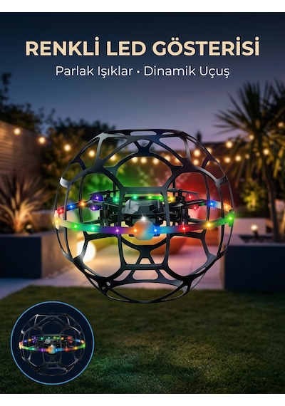 Koruyucu Kafesli Dron El Hareketiyle Kontrol Edilebilen Uçan - Lisinya