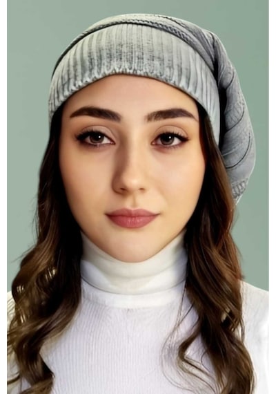 Tezzgelsin Kadın Kışlık Triko Örgü Bere Ve Boyunluk Gri