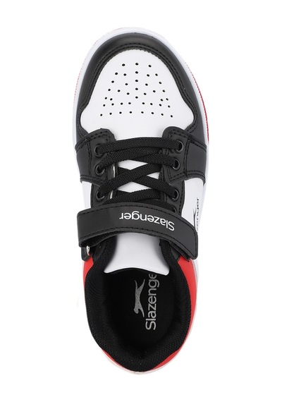 Slazenger  PRINCE I Çocuk Cırt Cırtlı Beyaz  -  Siyah  -  Kırmızı Günlük Spor  Ayakkabısı