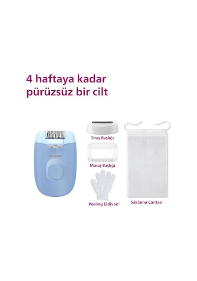 Philips Epilasyon Cihazı, Taşınabilir Kompakt Tasarım, Led Işıklı