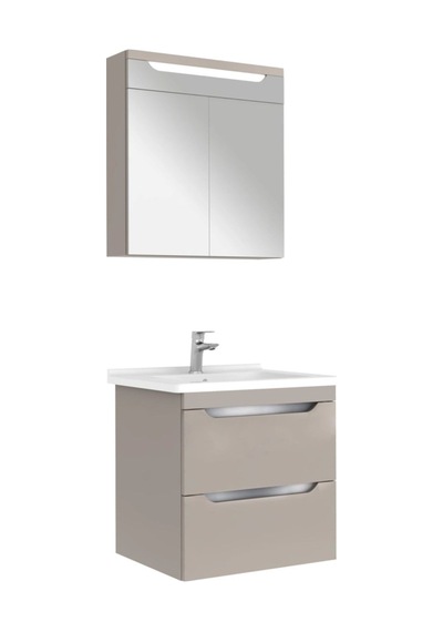 Kale Casilla 65 Cm Vizon Banyo Dolabı Takımı Ayna Dolabı