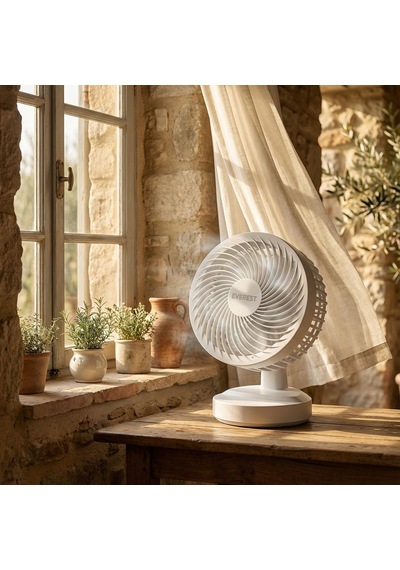 Everest Serisi Fan 508 Beyaz 7 İnç 3 Kademeli 2100 Rpm Hız Dikey Döndürme Açısı 60 Derece 5 W Masaüstü Usb Fan