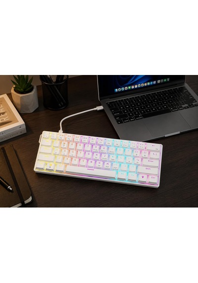 175cm Usb Kablolu Hot-swap Mekanik Oyun Klavyesi 61 Tuşlu Çok Renkli Rgb Led Arka Plan Aydınlatması, Pc Oynatıcılar İçin
