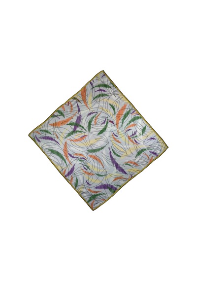 Mim Eşarp - Luis Wella Soft Pamuk Eşarp - Siyah - Mor 95x95 Cm