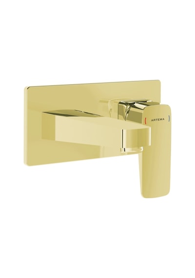 Artema Root Square Ankastre Sıva Üstü Lavabo Bataryası Altın A4273823