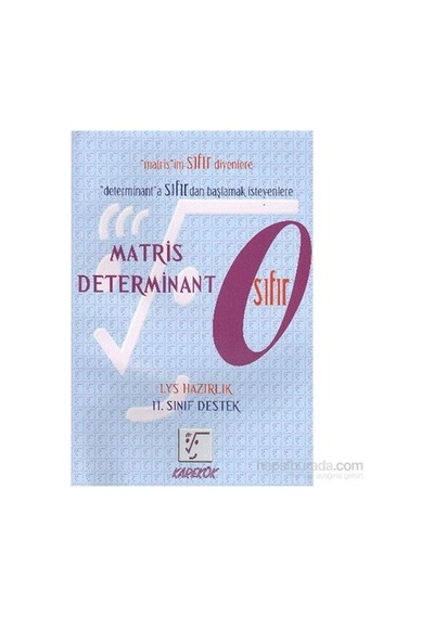 Karekök Lys Matris Determinant Sıfır (11. Sınıf Destek)