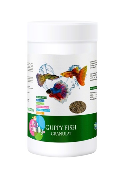 Pet's Family Guppy Granül Lepistes Balık Yemi 100 Ml 50 Gr