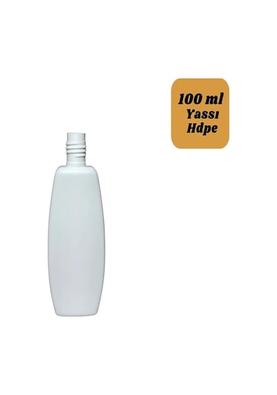 100 Cc Yassı Hdpe Şişe Kapak Dahil Aseton, Solüsyon, Kimyasal Ve Kozmetik Kullanımı Için Dayanıklı Boş Plastik Şişe 100 Adet Şeffaf