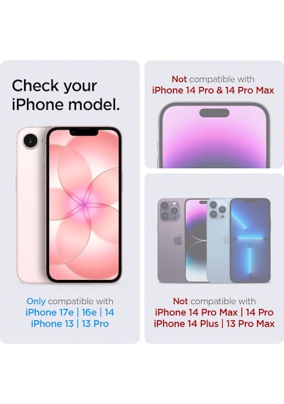 Apple iPhone 17e / 16e / 14 / 13 Pro / 13 İle Uyumlu Kolay Kurulum Cam Ekran Koruyucu Glas.tr Ez Fit Hd 2 Adet Şeffaf - Agl03385 Tr