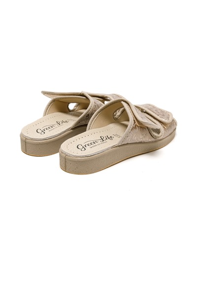 Sandalet Kadın 5688 Green Life Stretch Women's Footwear Beige Bej