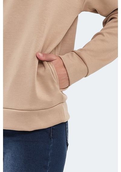 Slazenger Kenzıe I Kadın Kapüşonlu Bej Sweatshirt Bej