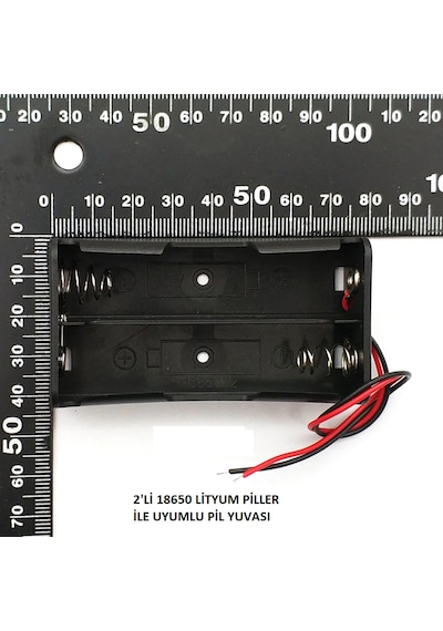 18650 Lityum Piller İçin İkili Pil Yuvası (18650-2)