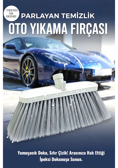 3 Lü Oto Yıkama Ve Temizlik Seti Yıkama Fırçası, Tank Bezi, Cam Çekçeği