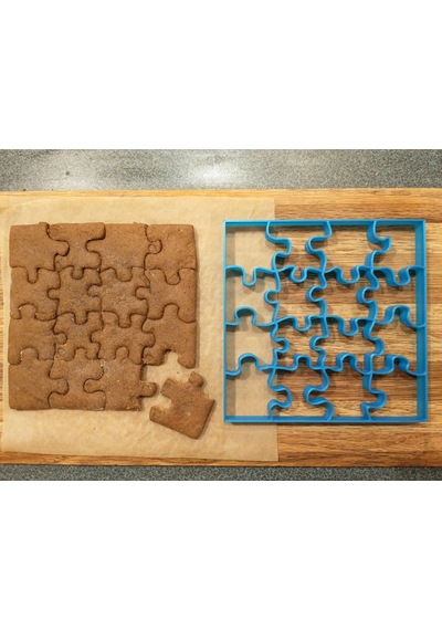 Yapboz Parçaları Şekilli Puzzle Kurabiye Kalıbı Çoklu Kesici Hamur Aparatı Çok Renkli