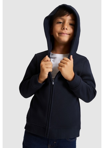 U.S. Polo Assn. Erkek Çocuk Lacivert Kapüşonlu Fermuarlı Sweatshirt 50329899-vr033
