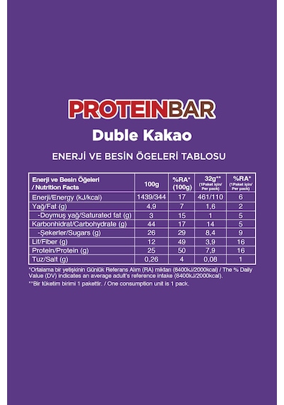Fellas Protein Bar 32 G Süper Ikili Kutu 24 Adet - Duble Kakaolu X 12 Adet + Fındıklı X 12 Adet