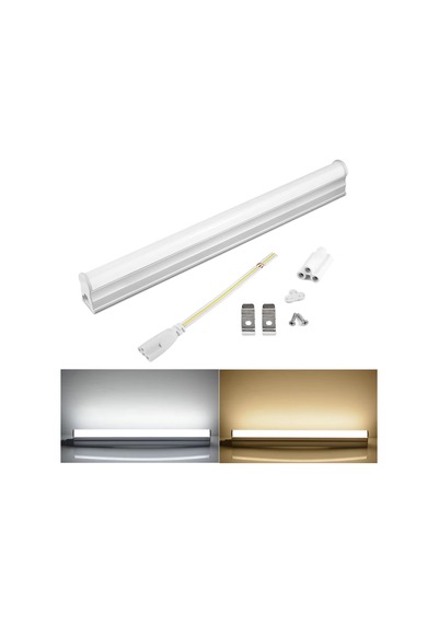 1 Adet 60 Cm, 9 Watt Beyaz Işık Ledli Eklenebilir T5 Bant Armatür, T5 Armatür, Tavan, Duvar Armatürü Beyaz