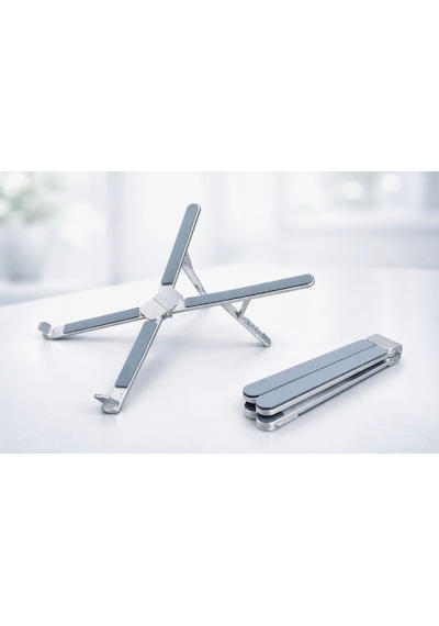 Katlanabilir Alüminyum Laptop Ve Tablet Standı Ayarlanabilir Kaymaz Taşınabilir Ergonomik Tutucu