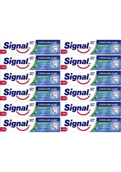 Signal Çürüklere Karşı Nane Ferahlığı Diş Macunu 12 x 100 ML