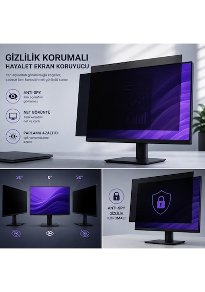 Dell Pro E2425hsm 23.8 İnç İle Uyumlu Hayalet Ekran Koruyucu, Yandan Görünmeyen Anti-spy