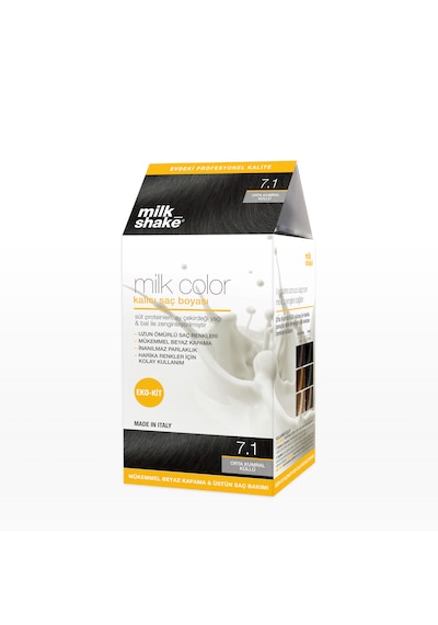 Milk Shake Milk Color Eko Kit Saç Boyası Orta Kumral Küllü - 7.1