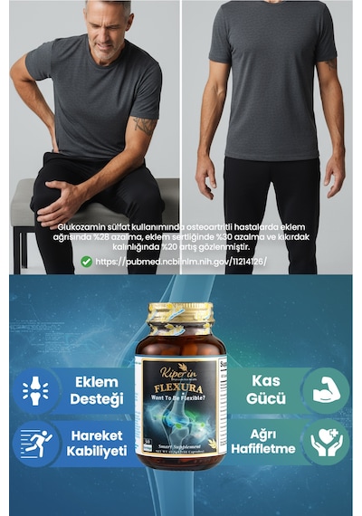 Kiperin Flexura Eklem Glukozamin, Msm, Kondroitin, Akgünlük, Sam-e, Hyaluronik Asit 60 Kapsül