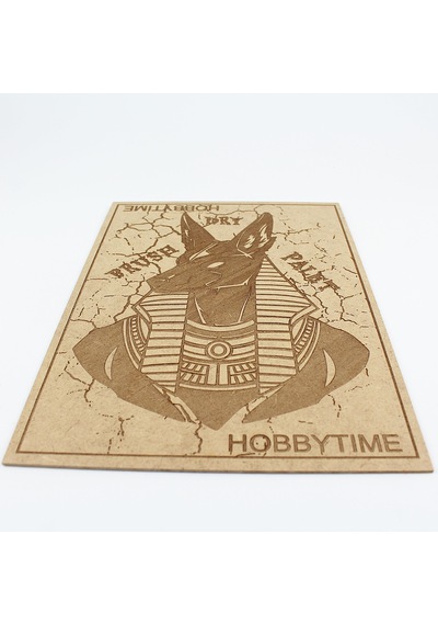 Anubis Motifli Drybrush Paleti, Mdf Üzeri Lazer Kazıma, 21x30 Cm.