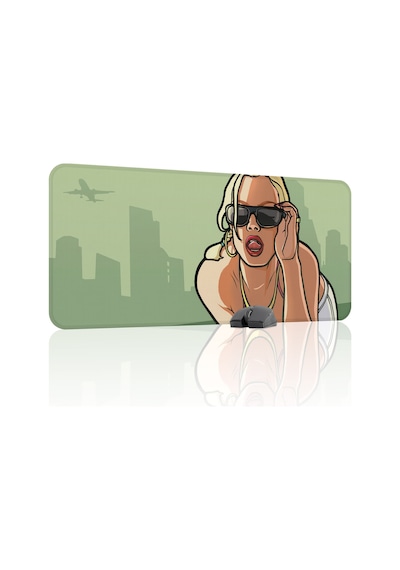 Gta San Andreas Kaymaz Dikişli Kauçuk Oyuncu Mousepad V2 - 90x40 Xxl Gaming Mouse Pad Fare Altlığı