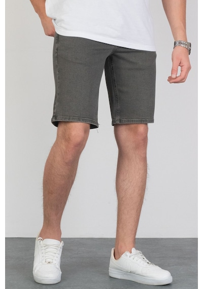 HLT Jeans Erkek Haki Slim Fit Likralı Denim Esnek Jeans Kot Şort 001