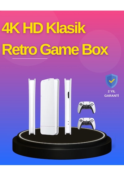 Hdmı Çıkışlı Kablosuz 2 Kollu 4k Retro Oyun Kutusu -