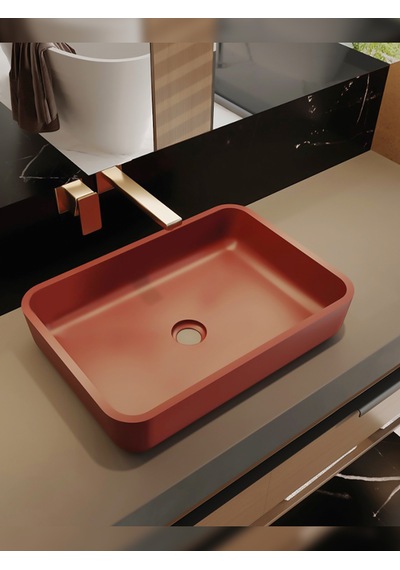 Thorax Vario Sınırsız Renk Leke Tutmaz Granit Çanak Banyo Evyesi Lavabosu Modern Tasarım Çok Renkli