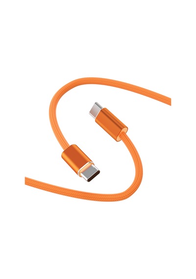 Wiwu Wi-c101 Essen Serisi Type-c To Type-c Hızlı Şarj Özellik Data Ve Şarj Kablosu 240w 1.5m Turuncu