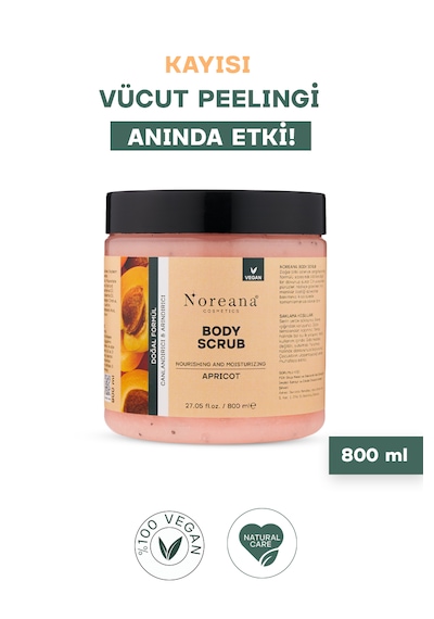 Kayısı Aromalı Vegan Body Scrub Peeling 800 Ml