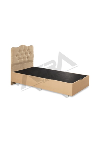 Nero Tek Kişilik Baza Prenses Krem %100 Çelik+ Mdf 100 x 200 CM