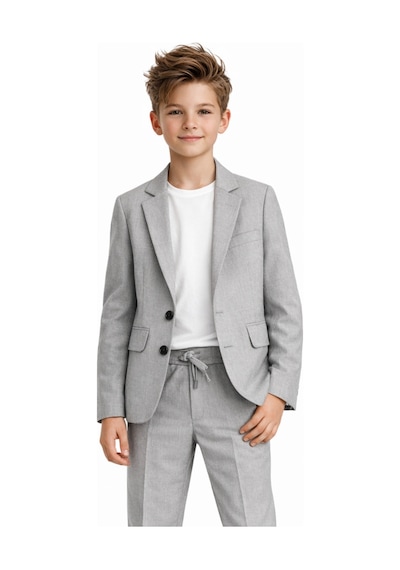 Ahengim Erkek Çocuk Modern Casual Slim Fit Takım Elbise Ak2850 Gri