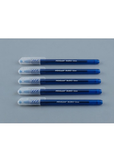 5'li Ekonomik Set Pensan Büro Tükenmez Kalem 1.0 Mm Mavi