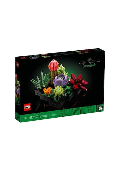 LEGO® Botanicals Sukulentler 10309  – Yetiskinler için 9 Bitki ve Saksi Içeren Dekoratif Yapay Çiçek Modeli Yapim Seti (771 Parça)