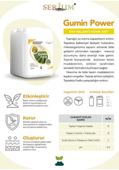 Serium Gumin Power Sıvı Humik Asit 1lt. 1 L