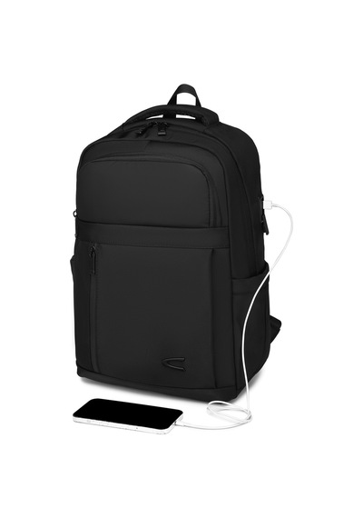 C-active Laptop Gözlü Business Sırt Çantası Oxford Kumaş 8679 Siyah Siyah