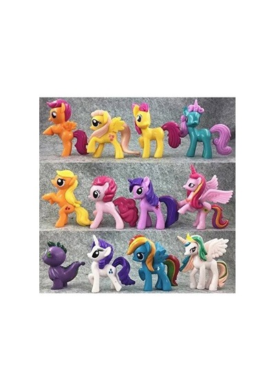 Benim Küçük Pony 12 Parça Set Canlı Renkler Detaylı Tasarım Hayal Gücünü Geliştiren Oyuncak Seti