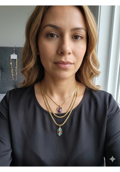 Kadın 316l Çelik Gold Çok Katmanlı Zincir Kolye - Mor Taşlı Göz Ve Geometrik Desen Sarkaçlı Kombin Kolye Altın Kadın 316l Çelik Gold Çok Katmanlı Zincir Kolye - Mor Taşlı Göz Ve Geometrik Desen Sarkaçlı Kombin Kolye Altın