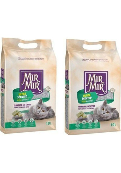 Mır Mır Beyaz Sabun Kokulu Topaklanan Kedi Kumu 2 x 10 L