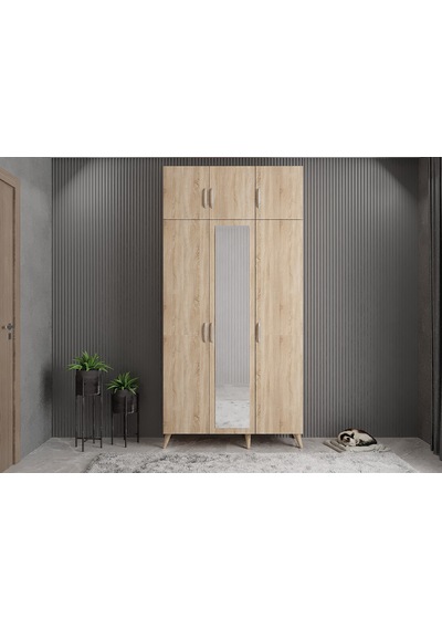 Açelya Portmanto Vestiyer Meşe 105 cm