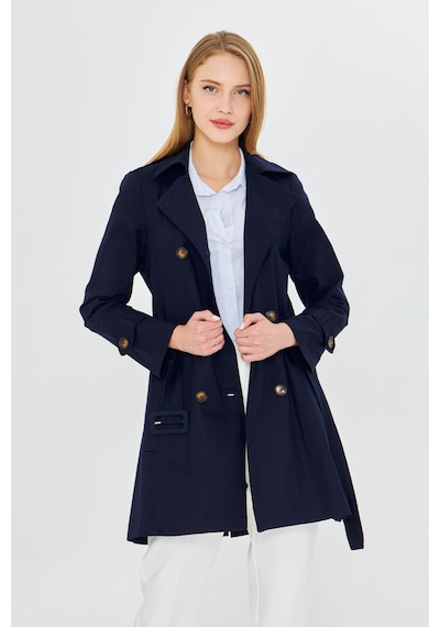 Pastelastore Esnek Pamuk Gabardin Kısa 80cm Omuz Apoletli Kemerli Kadın Trençkot 1120 Koyu Lacivert Pastelastore Esnek Pamuk Gabardin Kısa 80cm Omuz Apoletli Kemerli Kadın Trençkot 1120 Koyu Lacivert