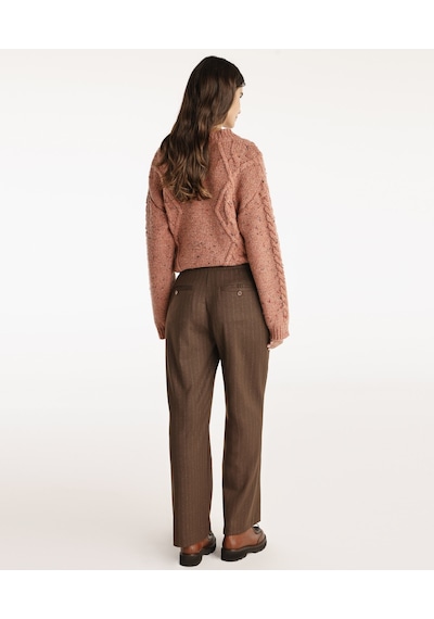 Yargıcı Bel Detaylı Pantolon Brown Kahverengi