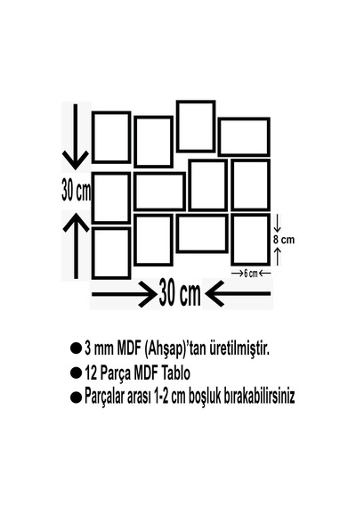 Ünlü Futbolcular 12 Parça Mdf Ahşap Tablo Ofis Boyu 30x30 Cm Karışık - 273059703 Karışık