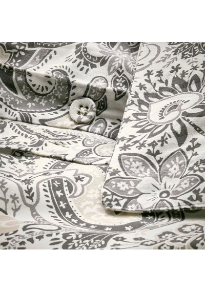 Ikea Rodgersıa Çift Kişilik Nevresim Takımı 220 X 240 Cm Gri - Beyaz