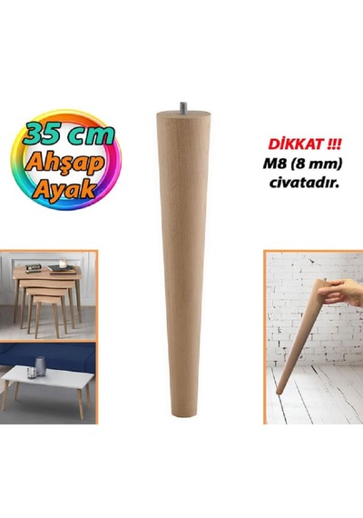 Ahşap Masa Ayağı-35 Cm %100 Agaç